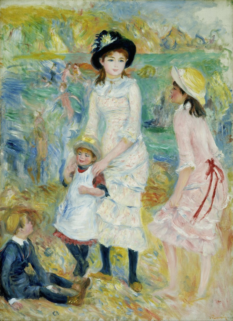 Crianças à beira-mar, Guernsey de Pierre Auguste Renoir