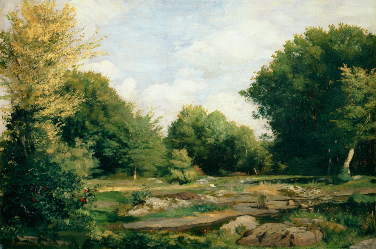 Limpar nas madeiras, 1865 de Pierre Auguste Renoir