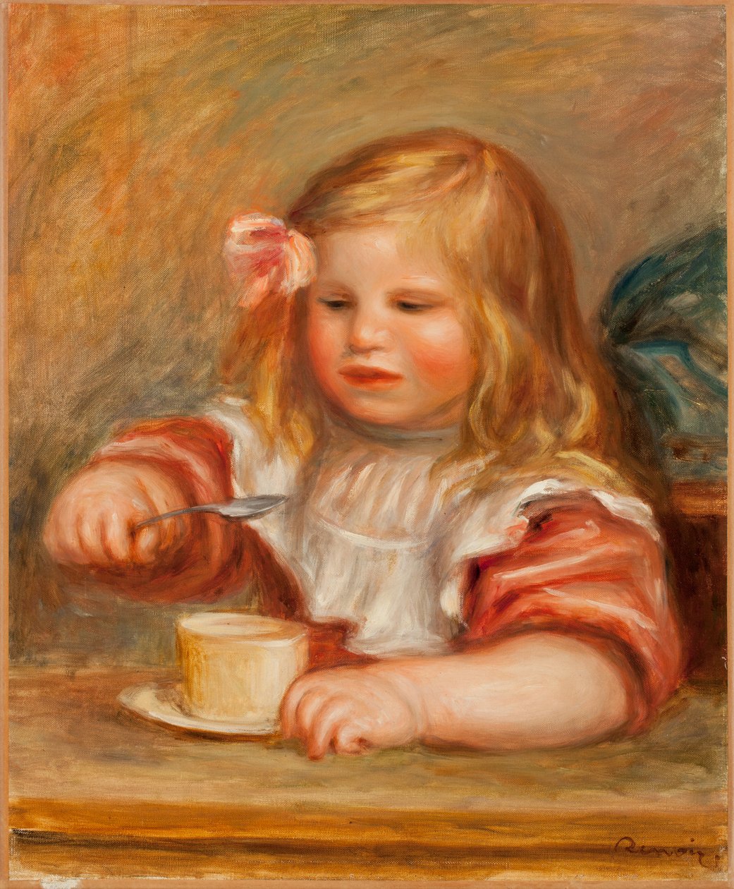Coco comendo sua sopa de Pierre Auguste Renoir