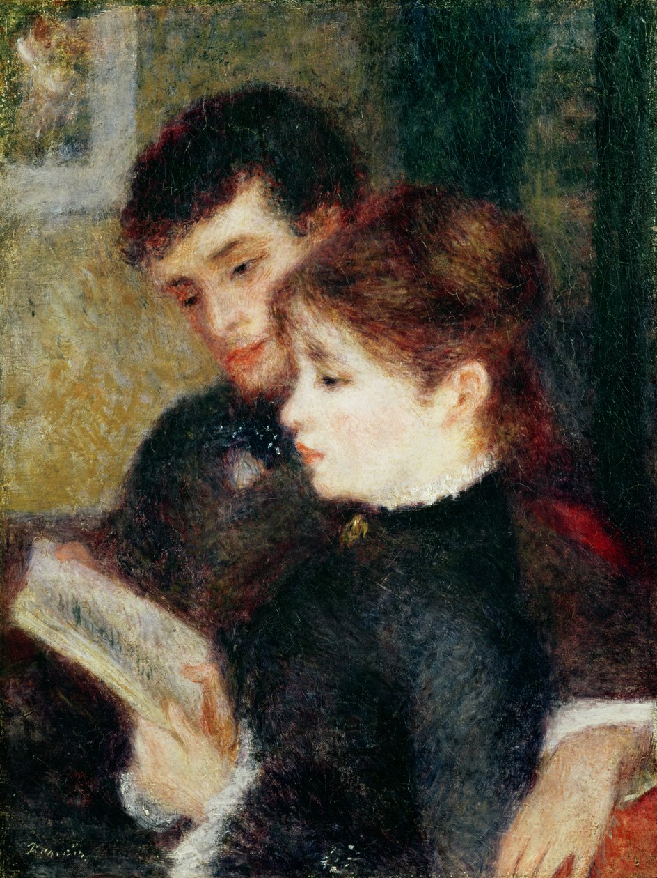 Leitura de Casal (Edmond Renoir e Marguerite Legrand) de Pierre Auguste Renoir