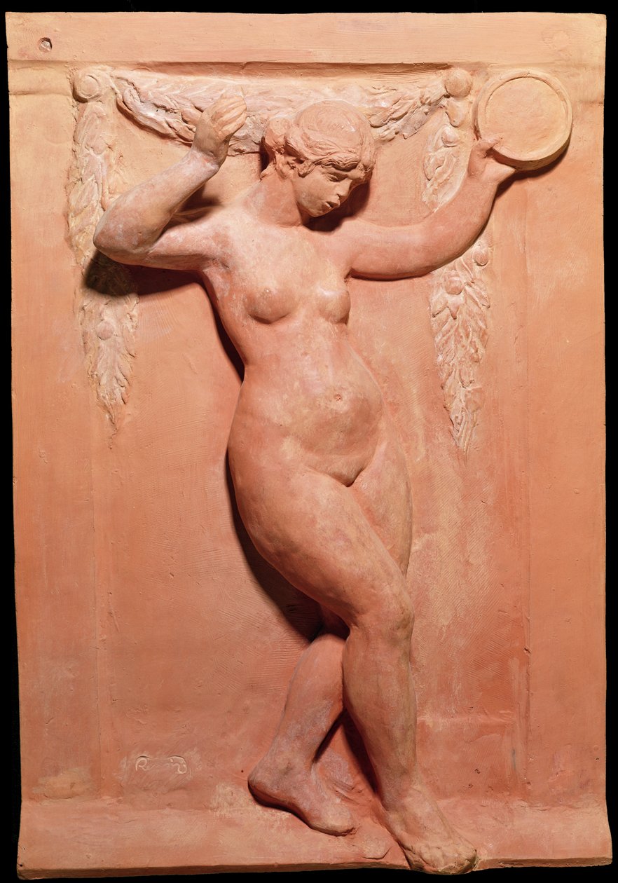 Dançarino com um pandeiro, 1918 (terracota) de Pierre Auguste Renoir