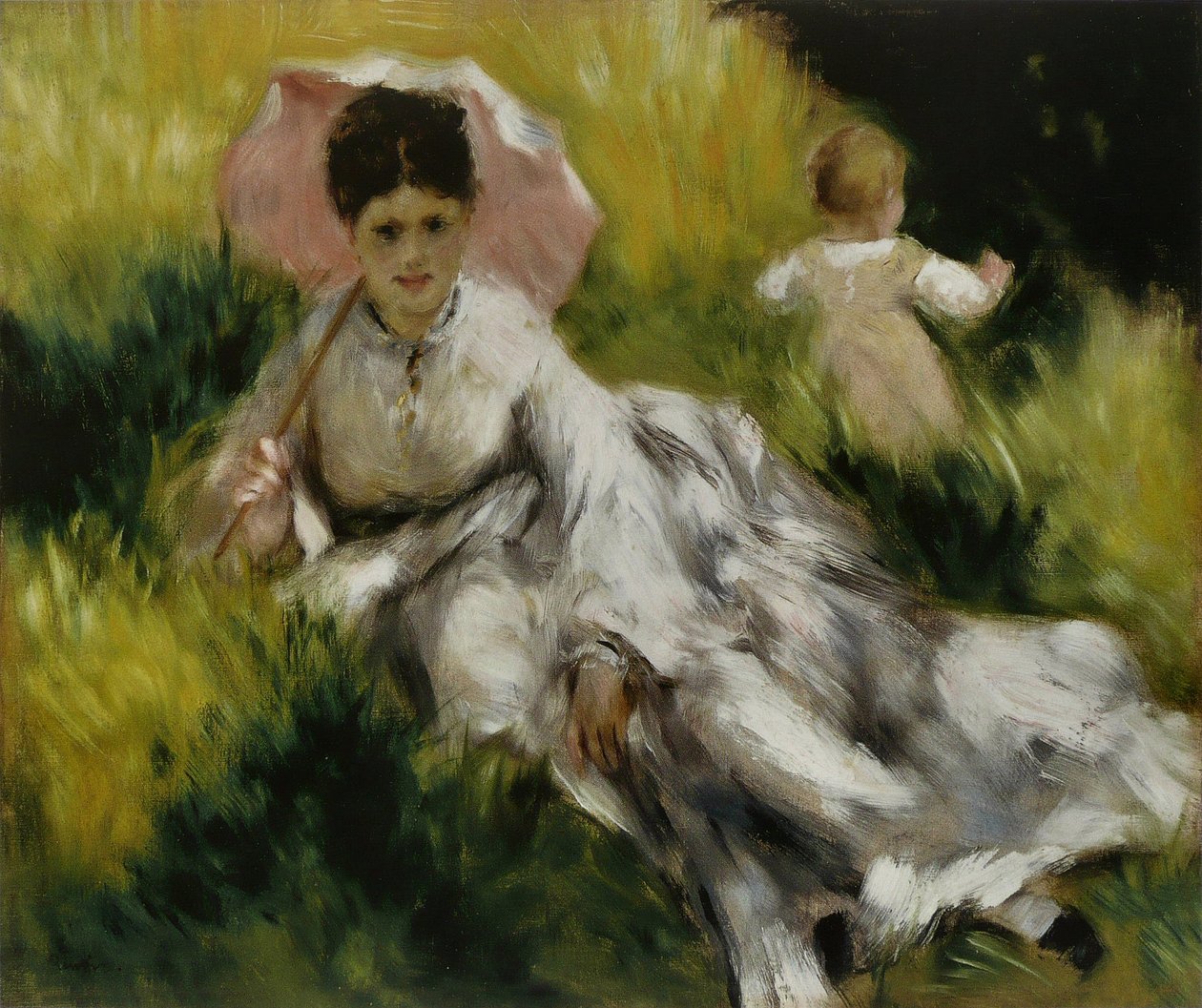 Mulher, lumbar, criança de Pierre Auguste Renoir