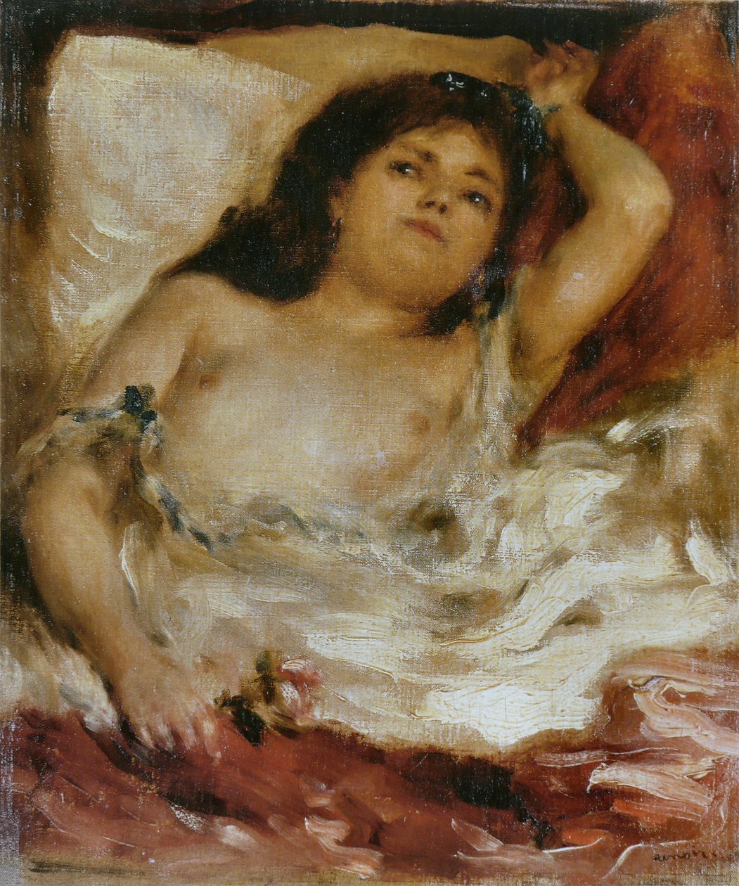 Mulher seminua deitada de Pierre Auguste Renoir