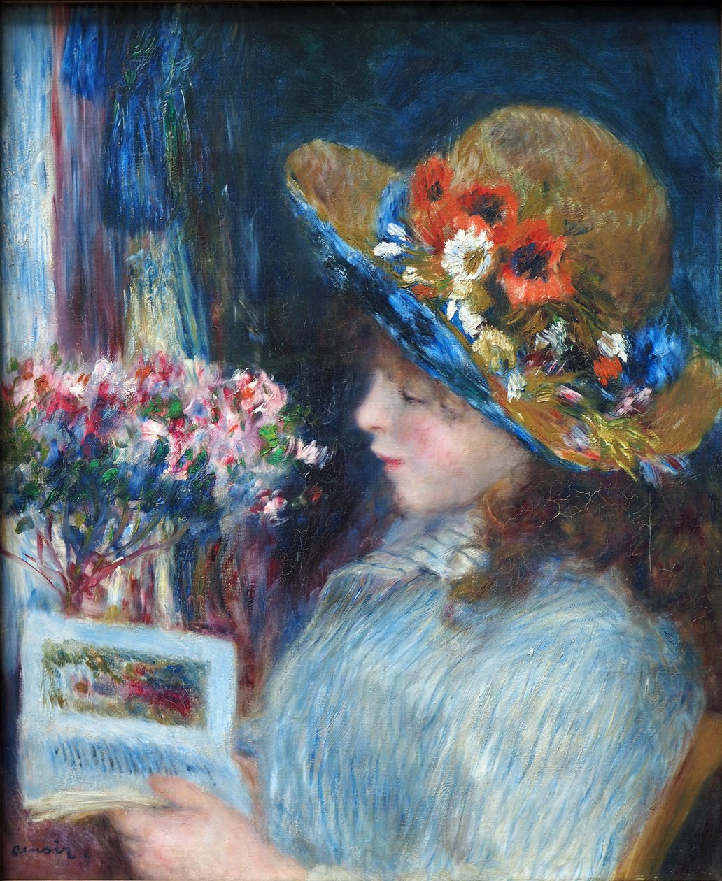 Menina lendo de Pierre Auguste Renoir