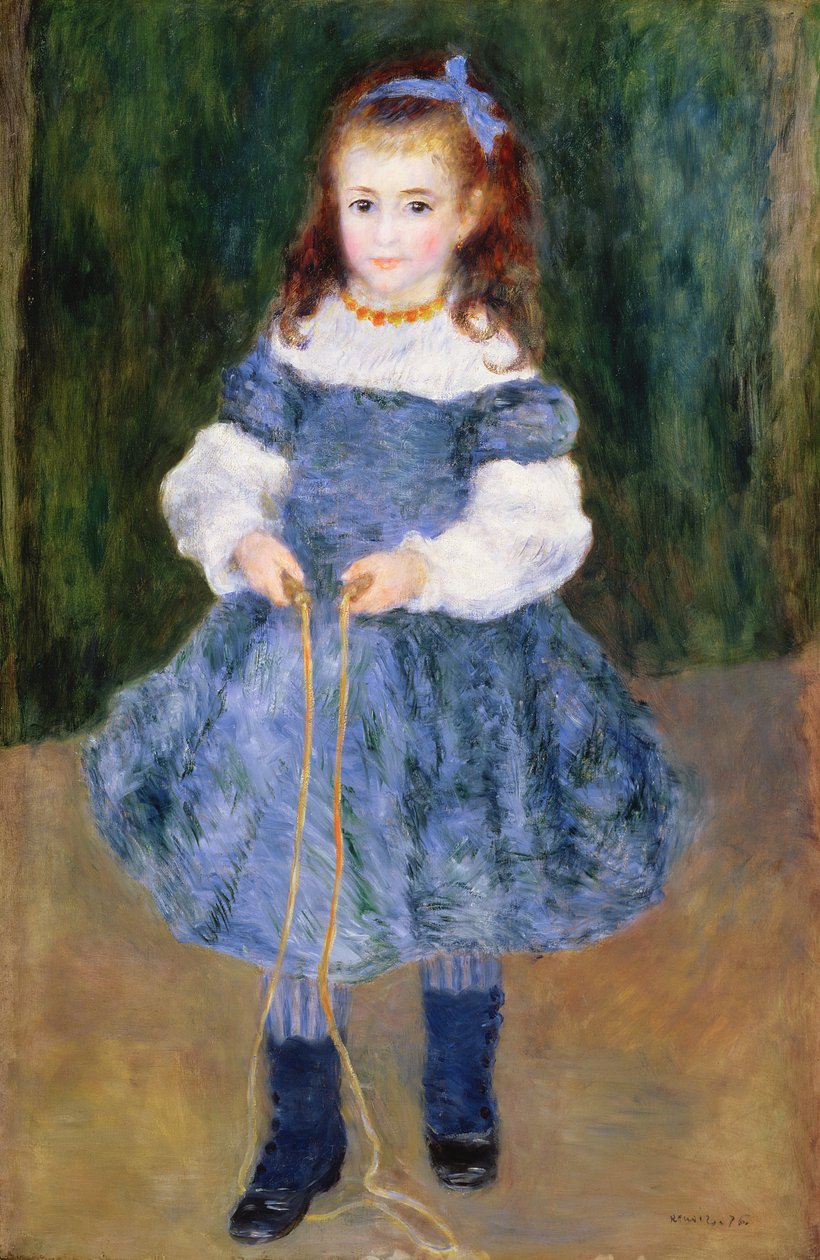 Menina com corda de salto, 1876 de Pierre Auguste Renoir