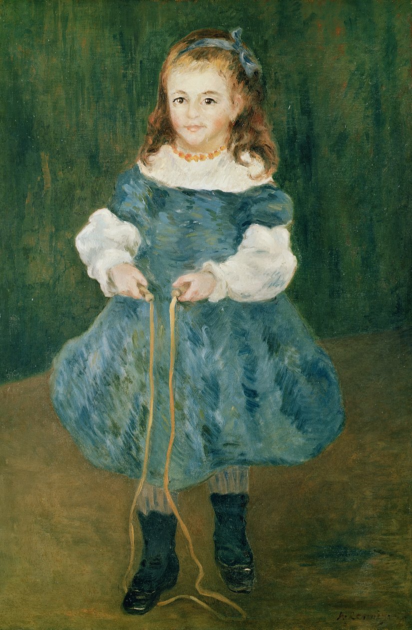 Menina com uma corda de pular, 1876 de Pierre Auguste Renoir