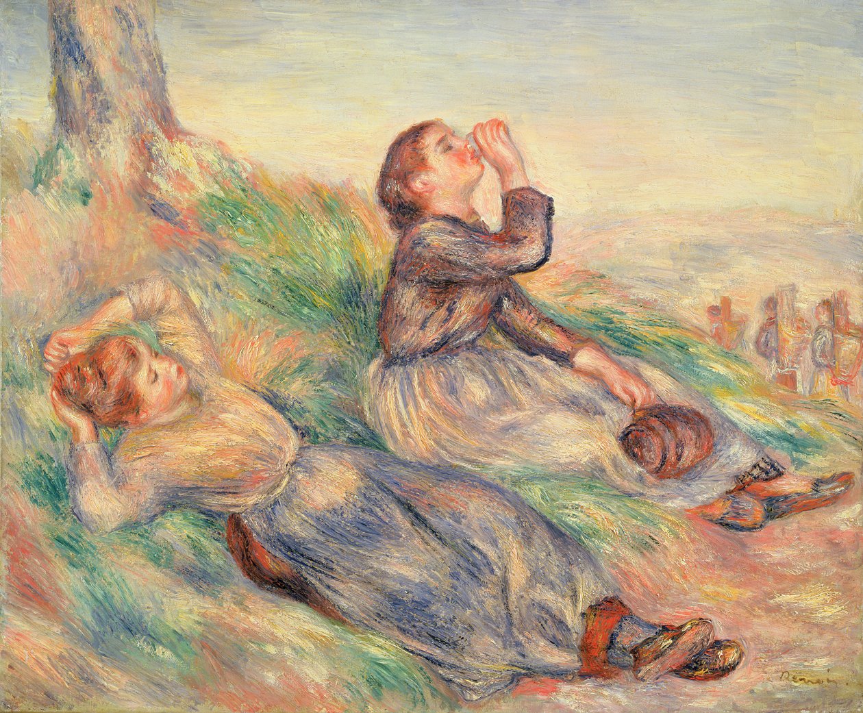 Coletores de uva descansando, 1884 de Pierre Auguste Renoir