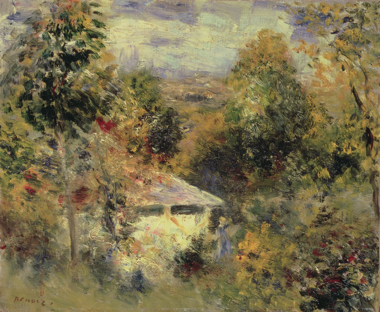 Casa na floresta, 1875 de Pierre Auguste Renoir