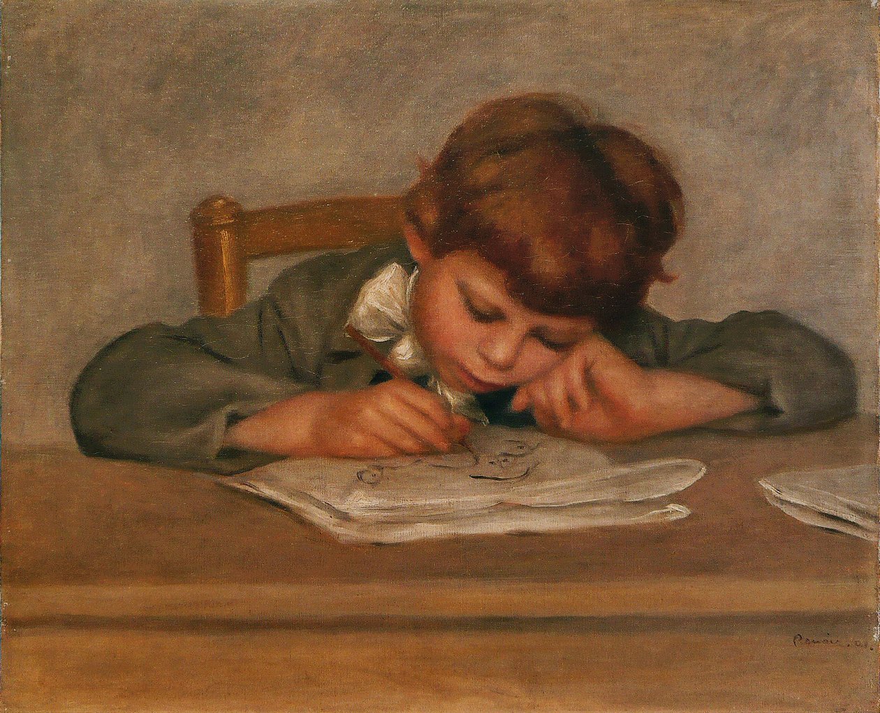 Desenho de Jean Renoir de Pierre Auguste Renoir