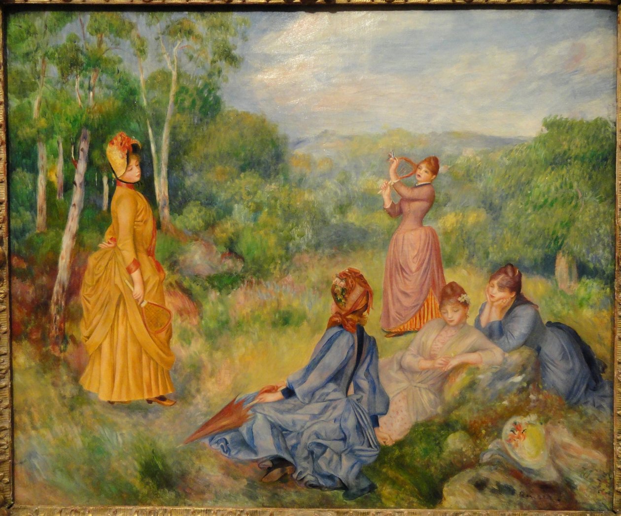 Moças que jogam na roda de Pierre Auguste Renoir