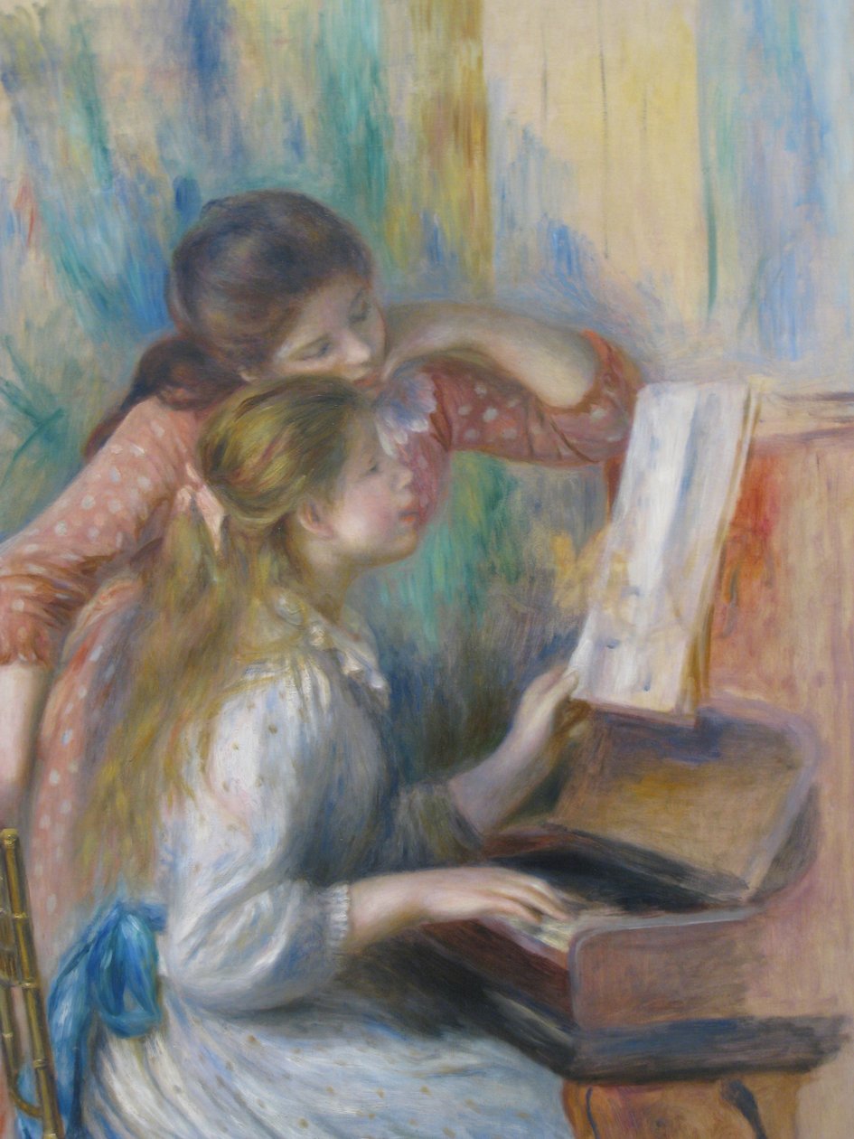 Meninas jovens no piano de Pierre Auguste Renoir