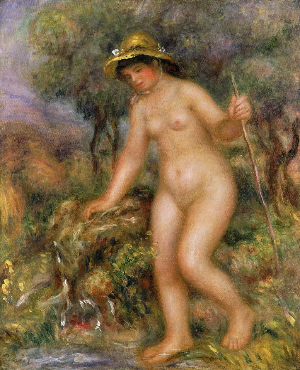 A Fonte De Ouro De Gabrielle Nua de Pierre Auguste Renoir