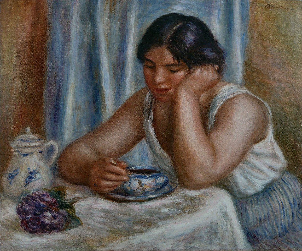 A xícara de chocolate de Pierre Auguste Renoir