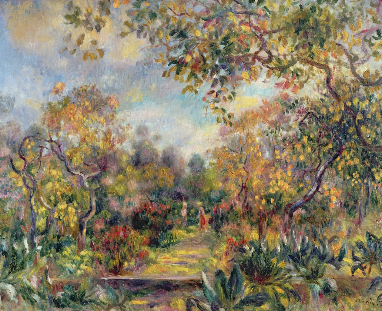 Paisagem em Beaulieu, c.1893 de Pierre Auguste Renoir