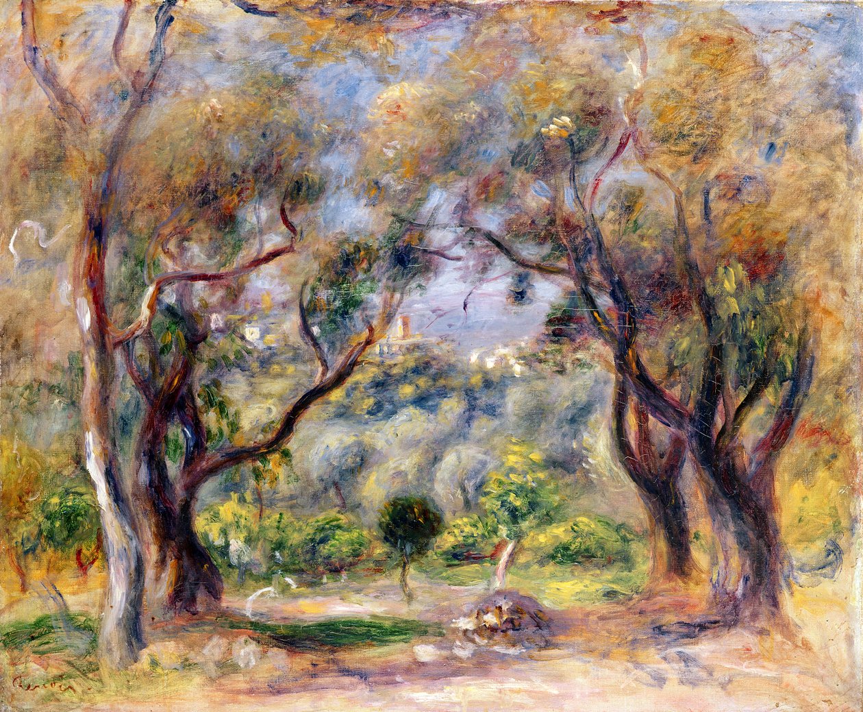 Paisagem, em, Cagnes de Pierre Auguste Renoir