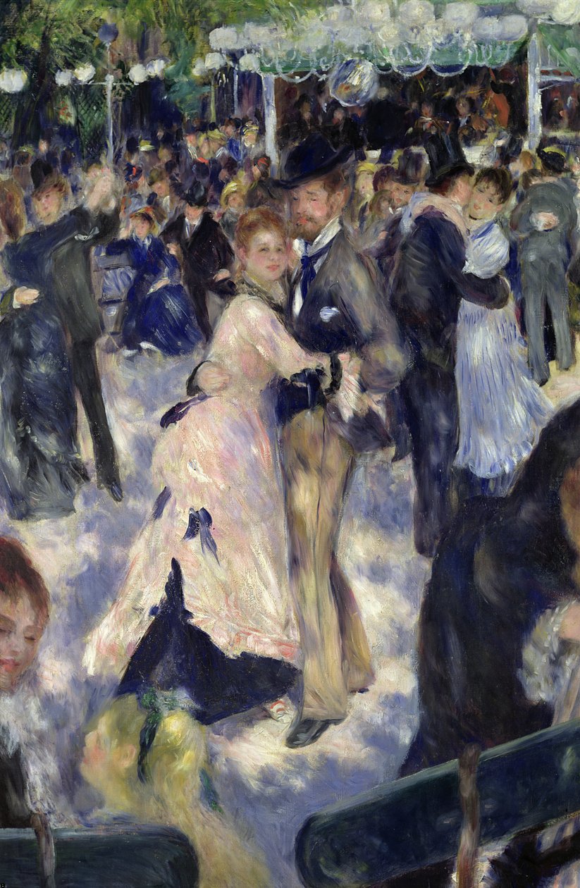 O moinho de Galette, detalhe dos dançarinos, 1876 de Pierre Auguste Renoir