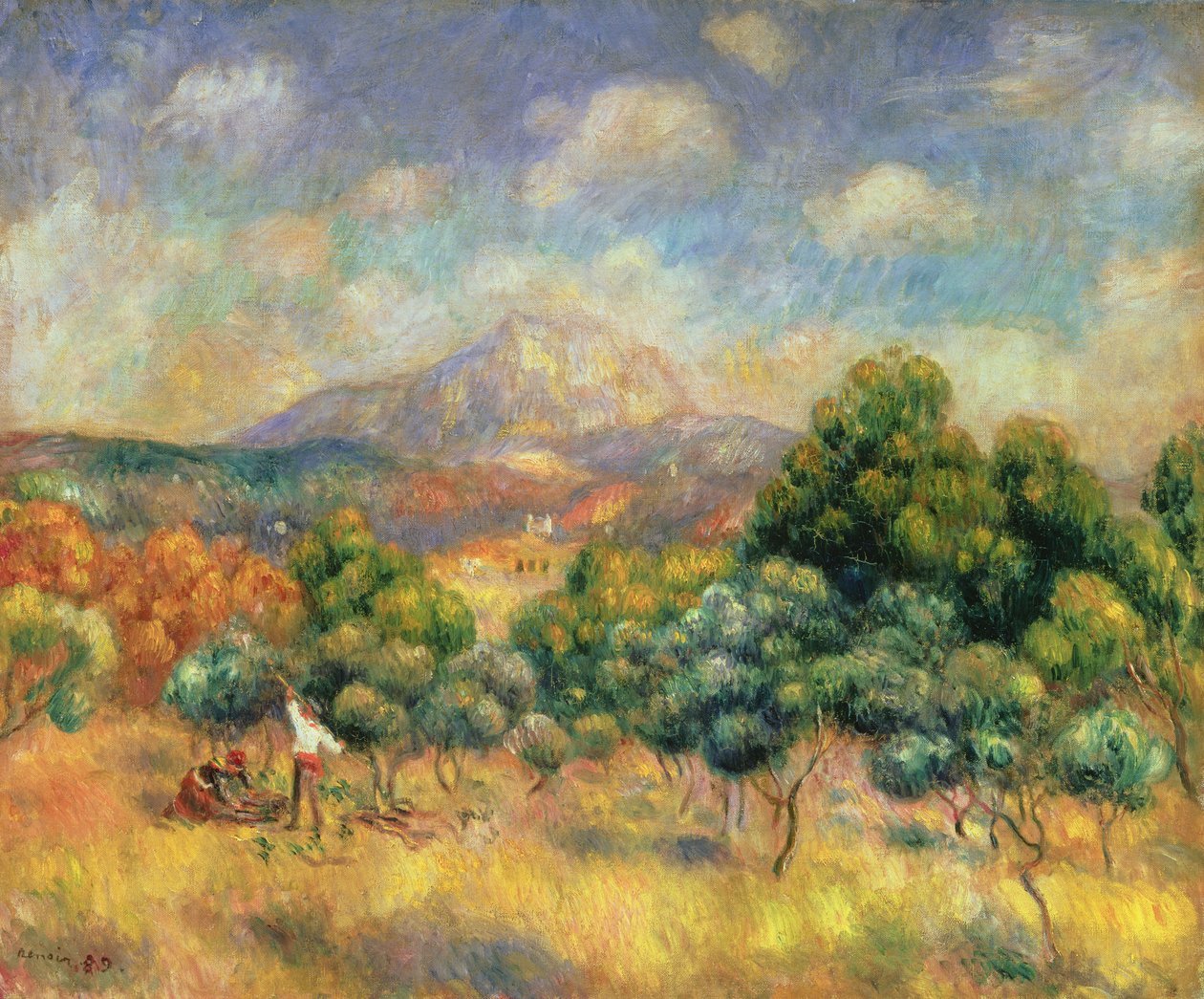 Mont Sainte-Victoire, 1889 de Pierre Auguste Renoir