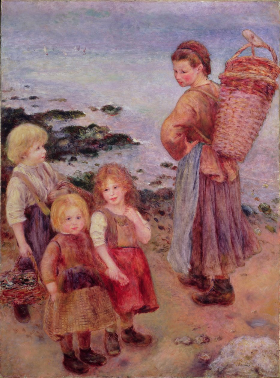Pescadores de mexilhão em Berneval, 1879 de Pierre Auguste Renoir