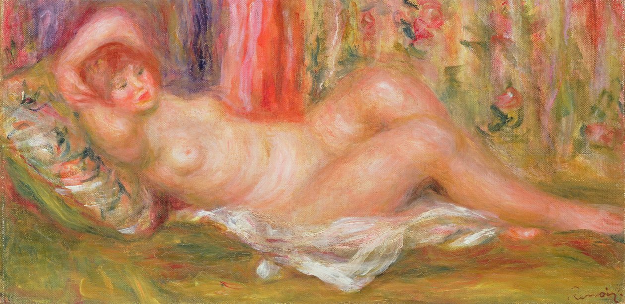 Nude no sofá, 1905-6 de Pierre Auguste Renoir