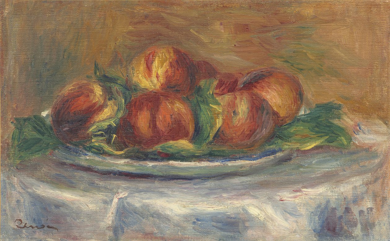 Pêssegos em uma placa, 1902-5 de Pierre Auguste Renoir