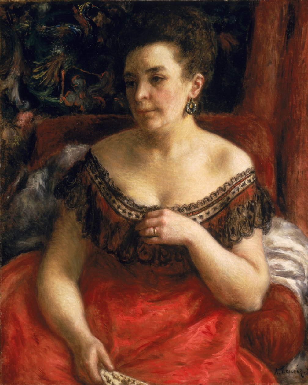 Retrato de Blanche Marie Renoir (branco Nee) 1870 de Pierre Auguste Renoir