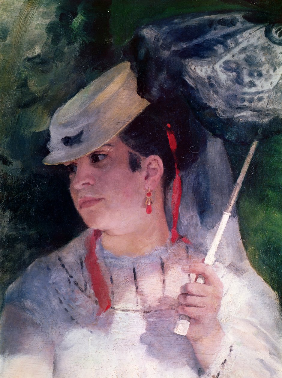 Retrato de Lise, 1867 (detalhe de 30330) de Pierre Auguste Renoir