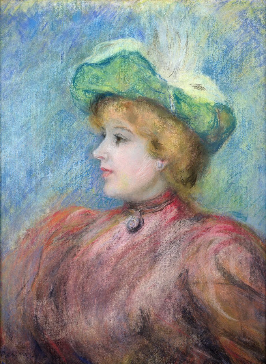 Retrato de Mademoiselle Dieterle (pastel sobre papel) de Pierre Auguste Renoir