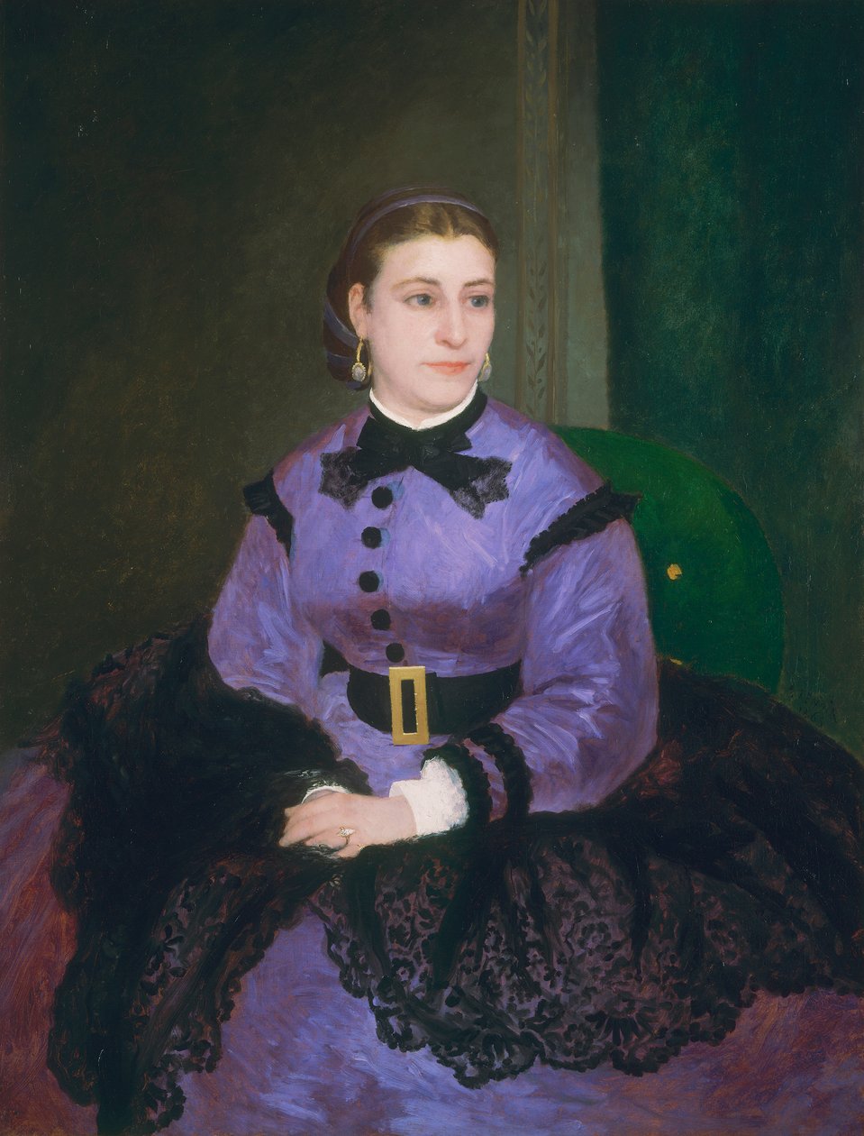 Retrato de Mademoiselle Sicot, 1865 de Pierre Auguste Renoir