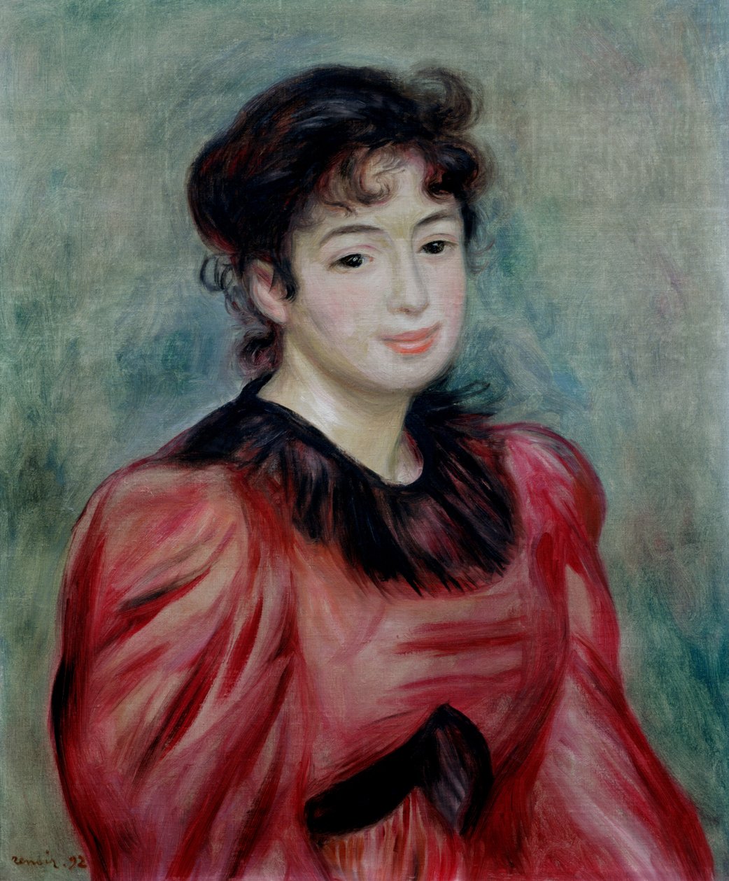 Retrato de Mademoiselle Victorine de Bellio (1863-1957) 1892 de Pierre Auguste Renoir
