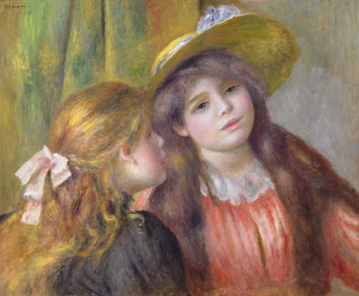 Retrato de duas meninas, c.1890-92 de Pierre Auguste Renoir