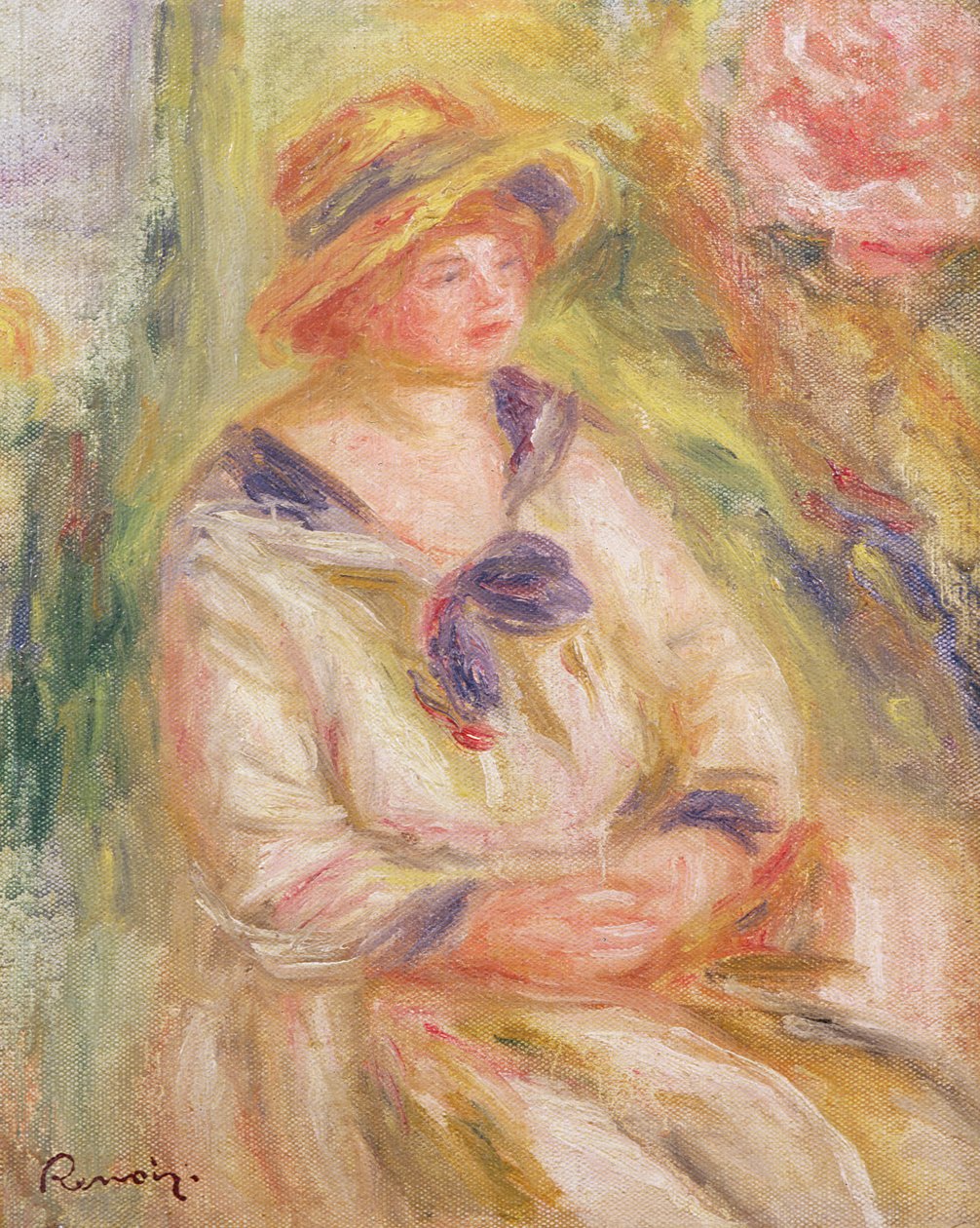 Retrato de uma mulher, c.1910 de Pierre Auguste Renoir