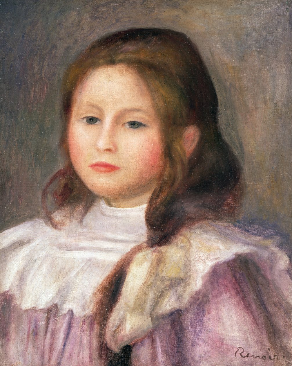 Retrato de uma criança, c.1910-12 de Pierre Auguste Renoir