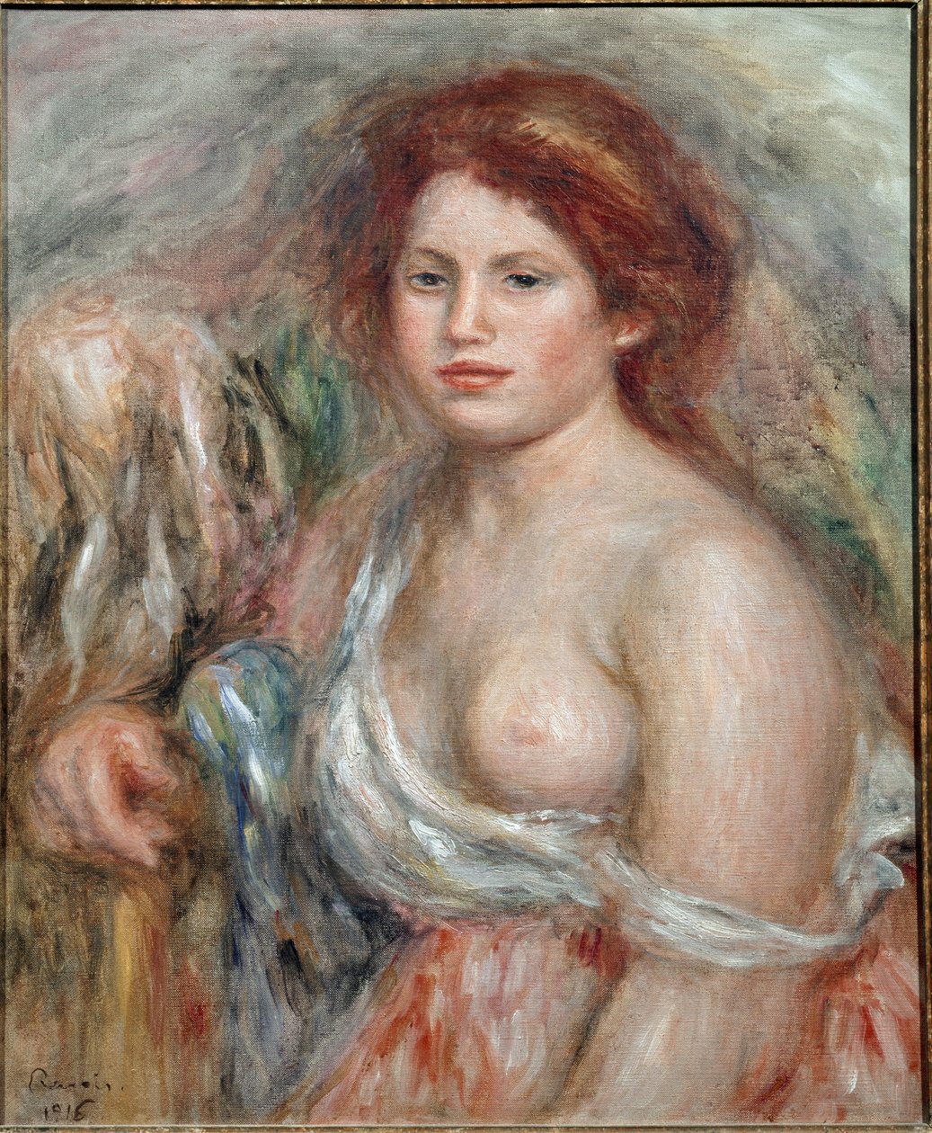 Retrato de um modelo de pintor, 1916 de Pierre Auguste Renoir