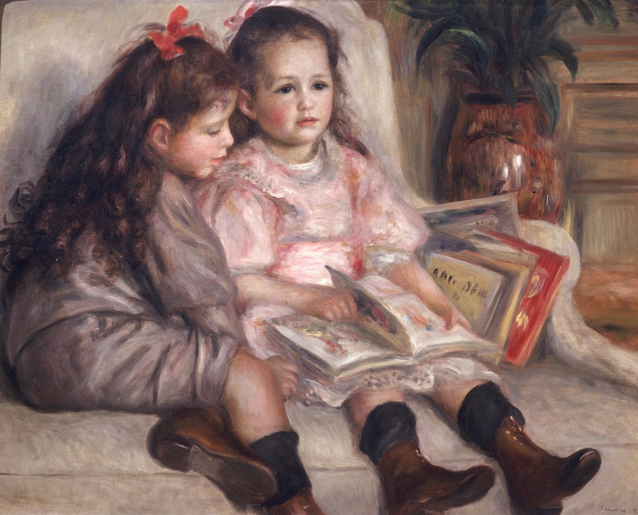 Retratos de crianças, ou The Children of Martial Caillebotte, 1895 de Pierre Auguste Renoir