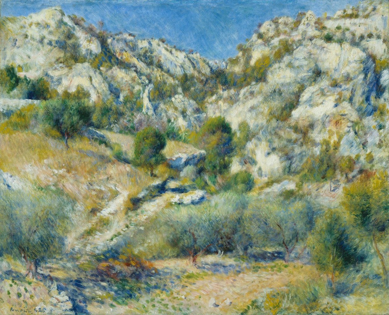 Rocky Crags na LEstaque de Pierre Auguste Renoir