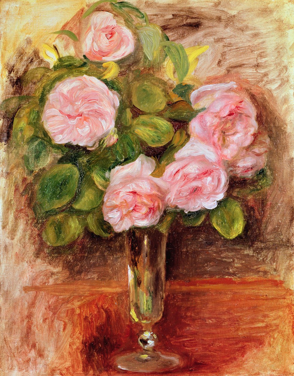 Rosas em um vaso, 1905 de Pierre Auguste Renoir