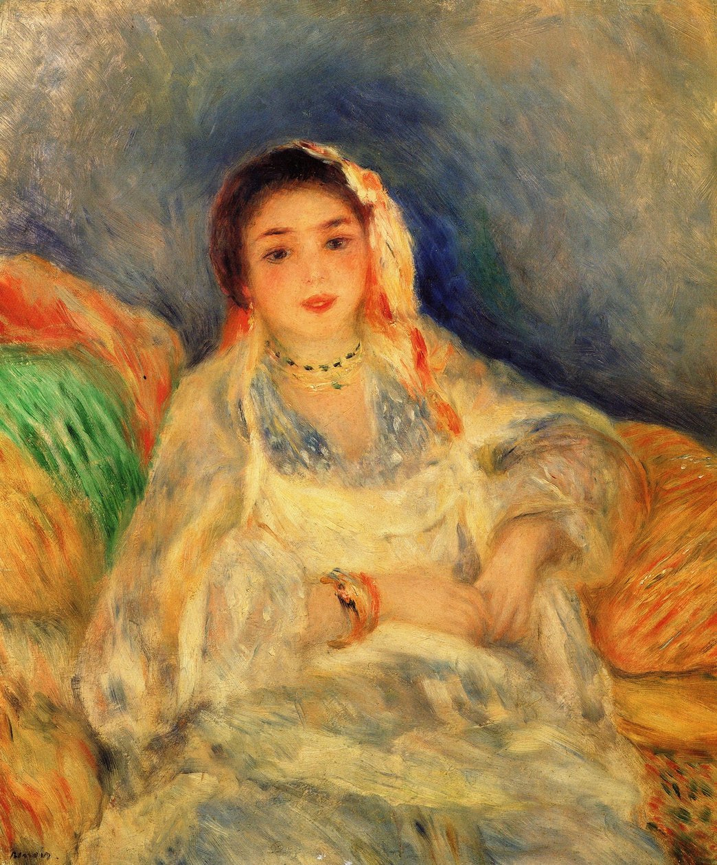 Mulher argelina sentada de Pierre Auguste Renoir