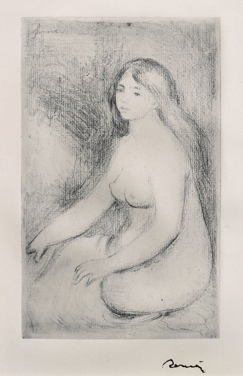 Banhista Sentada, 1897 de Pierre Auguste Renoir