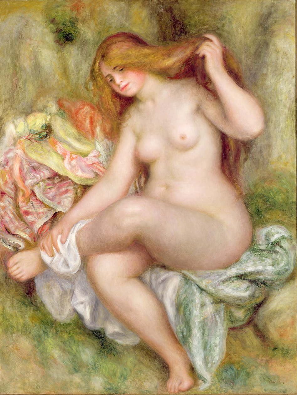 Banhista sentada, 1903-06 de Pierre Auguste Renoir