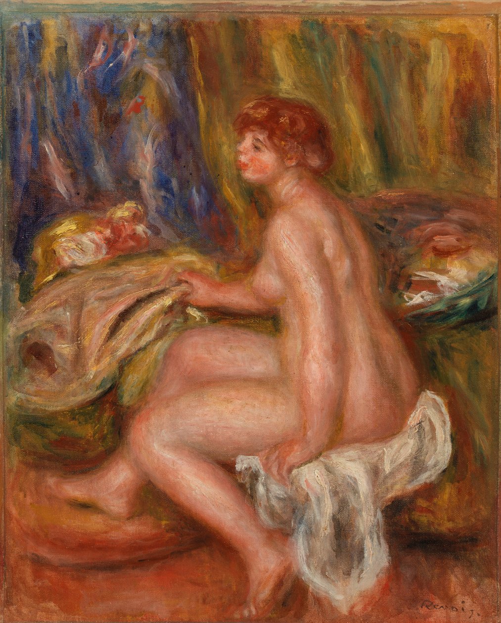 Nude Feminino Sentado de Pierre Auguste Renoir