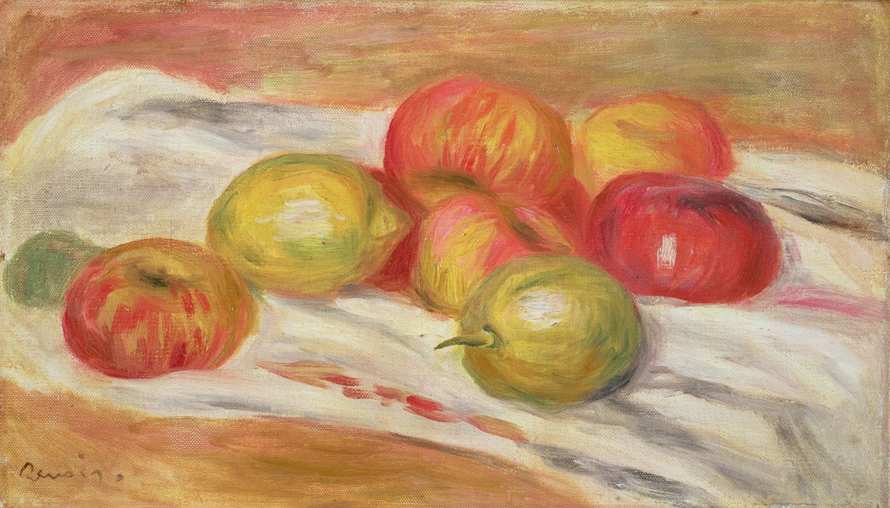 Sete Maçãs, 1910 de Pierre Auguste Renoir