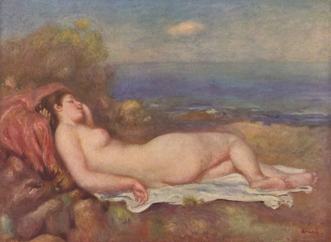 Dormir à beira-mar de Pierre Auguste Renoir
