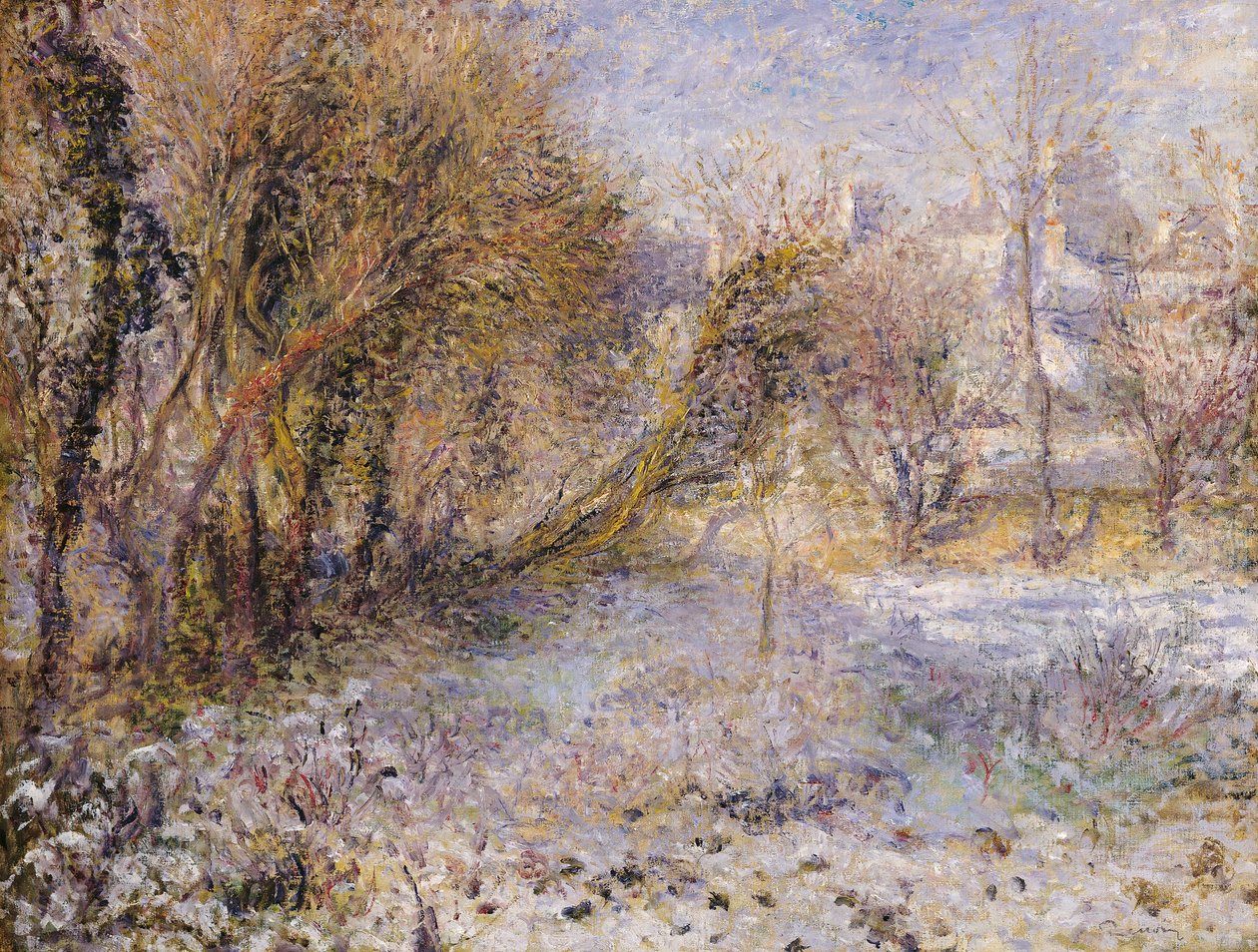 Paisagem nevado de Pierre Auguste Renoir