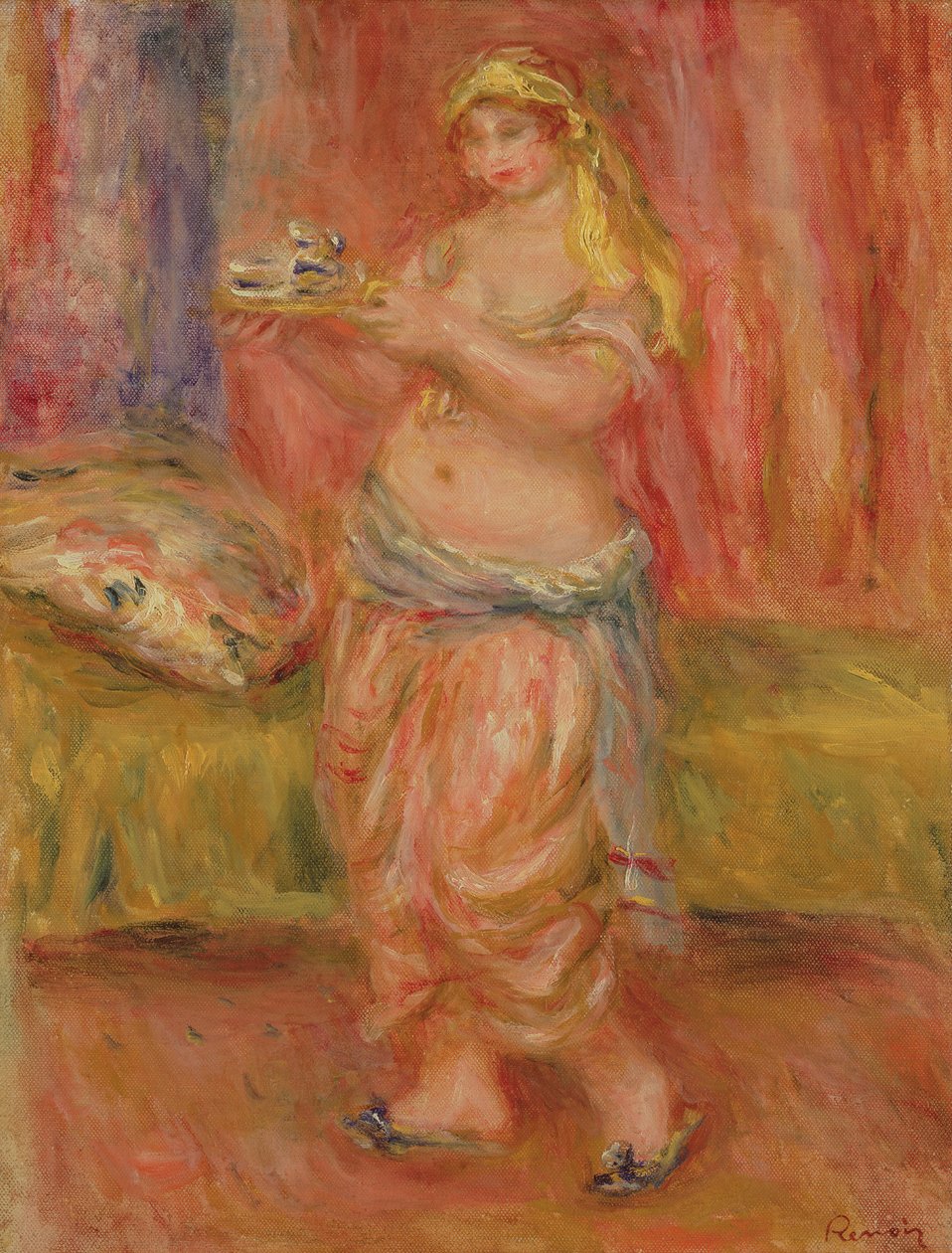 Odalisque em pé, c.1917 de Pierre Auguste Renoir