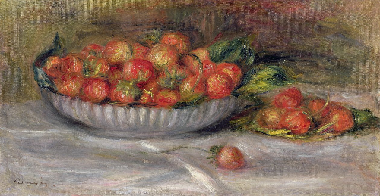Ainda vida com morangos, 1914 de Pierre Auguste Renoir