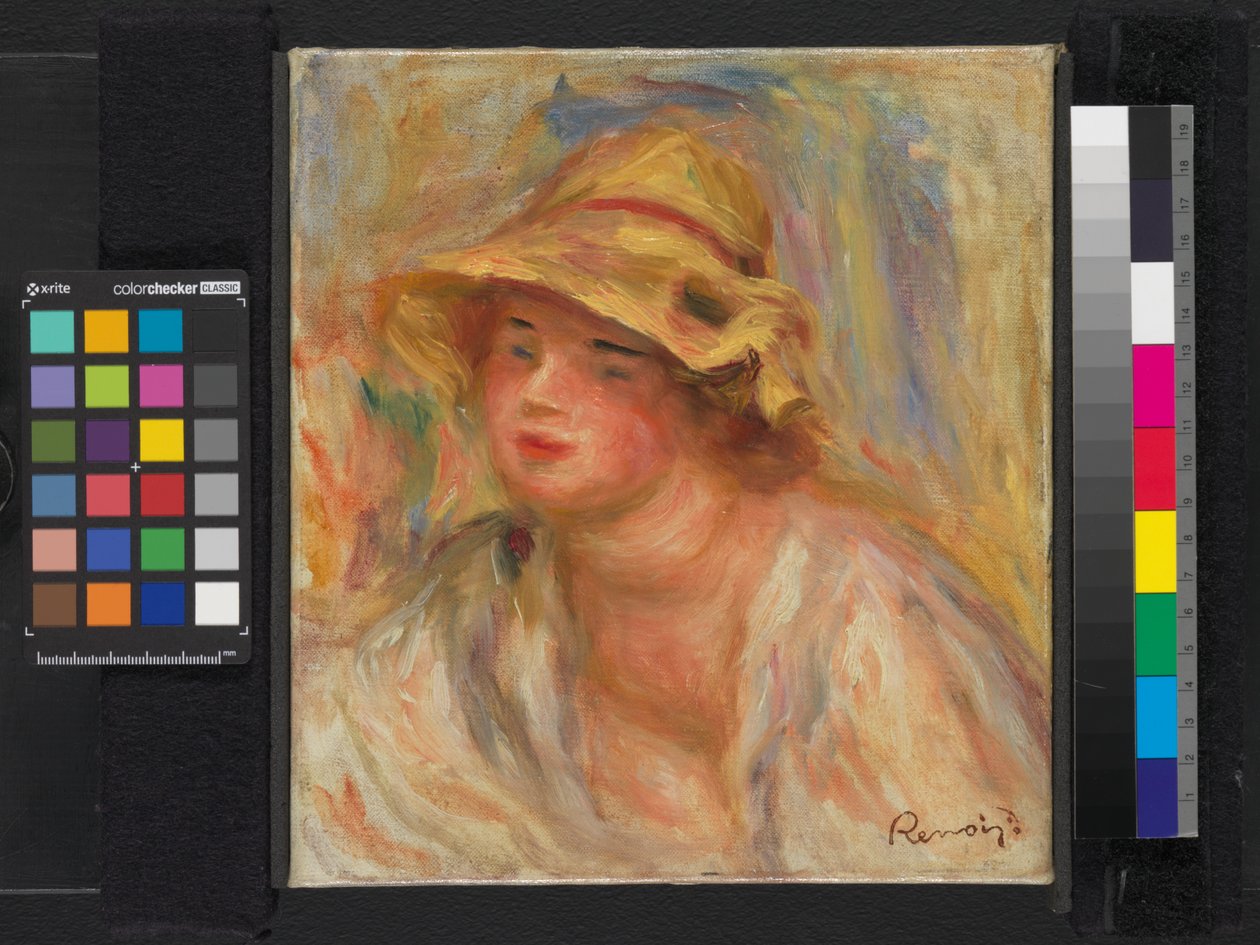 Estudo de uma menina, c.1918-19 de Pierre Auguste Renoir