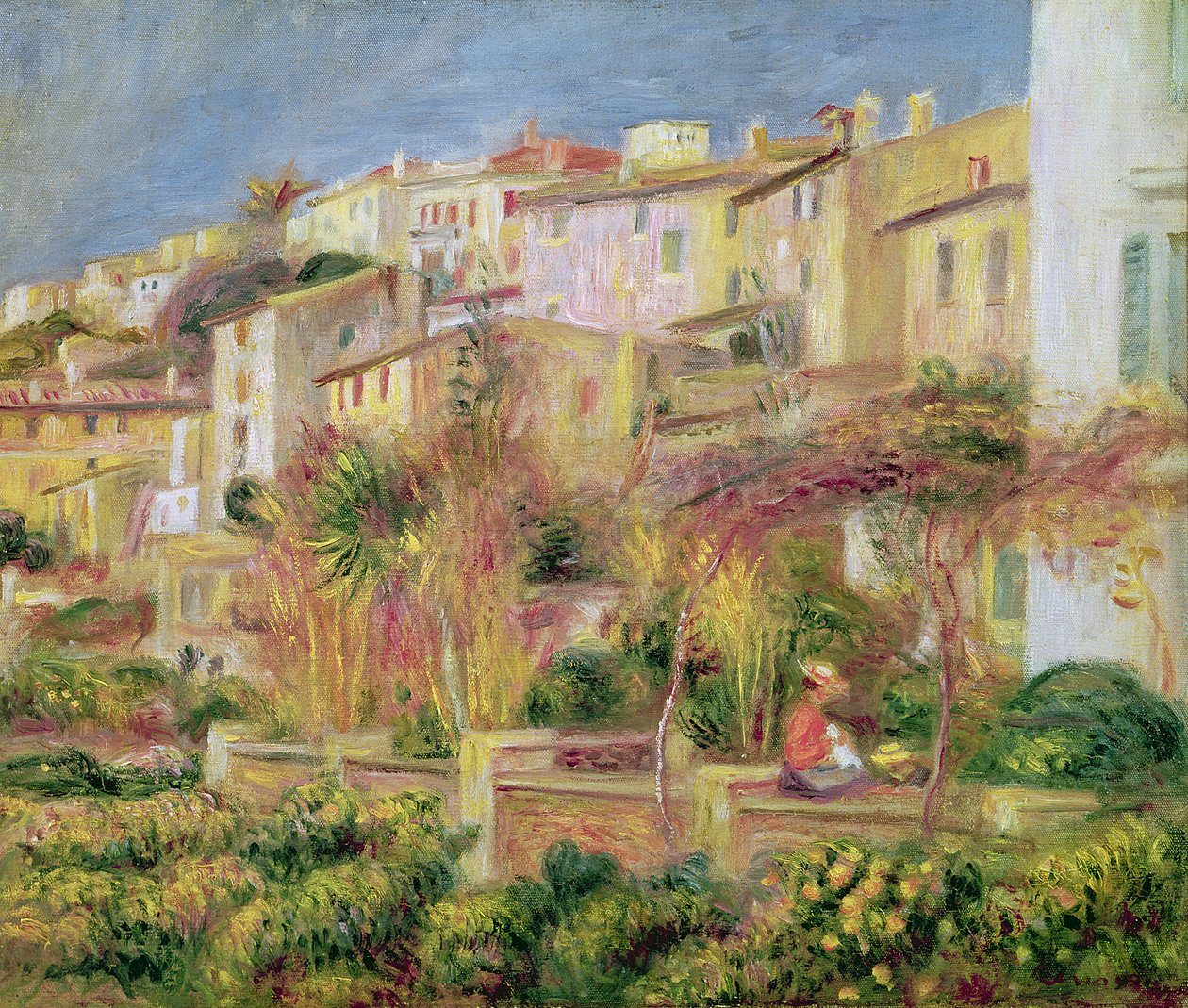 Terraço em Cagnes, 1905 de Pierre Auguste Renoir