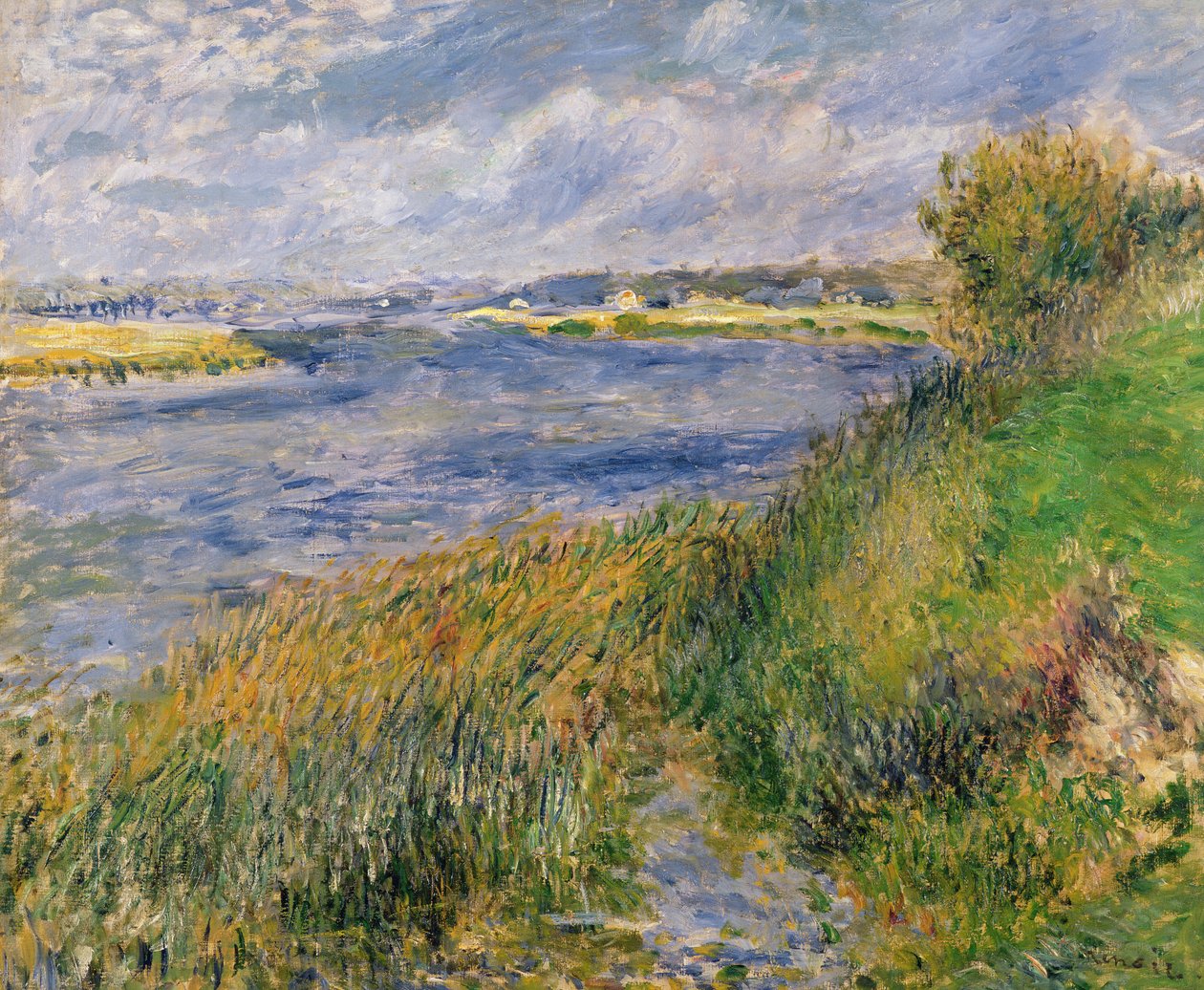 Os bancos do Sena, Champrosay, 1876 de Pierre Auguste Renoir
