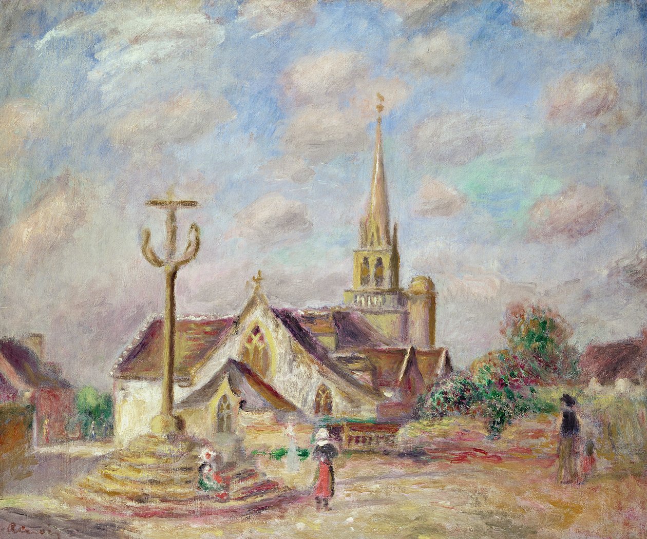 O Calvário em Pont Aven, c.1892 de Pierre Auguste Renoir