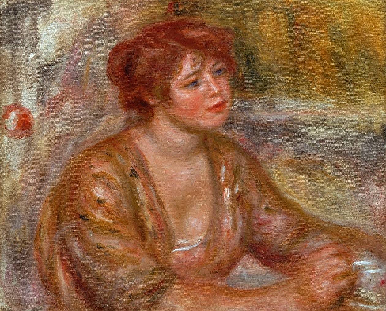 A xícara de café, retrato de Andree (chamado Dede) 1917 de Pierre Auguste Renoir